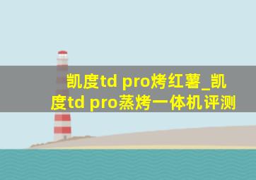 凯度td pro烤红薯_凯度td pro蒸烤一体机评测